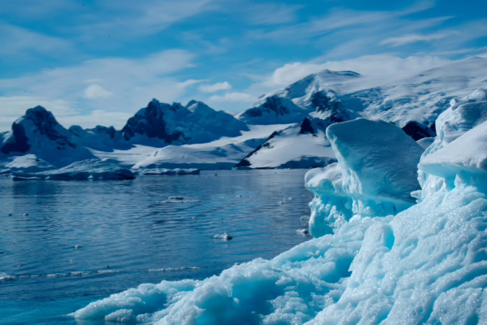 Large Iceberg Floating on Water