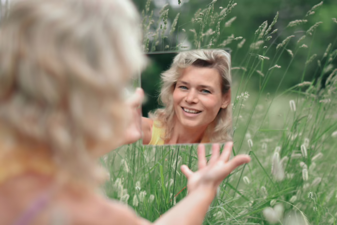 Woman Using the Mirror