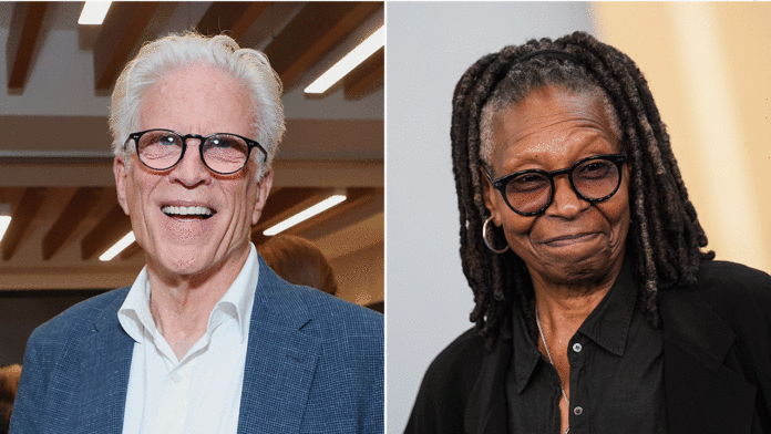 Splitof Ted Danson and Whoopi Goldberg